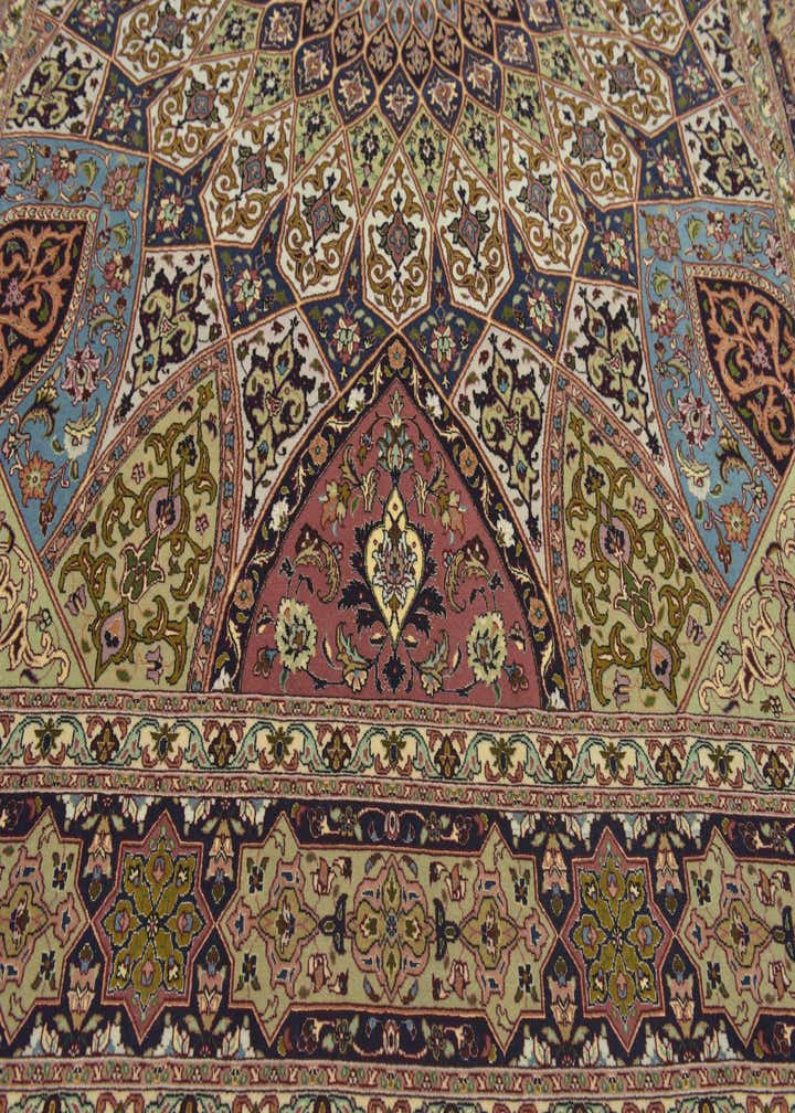 6' 8 x 8' 3 Hand Knotted Tabriz Persian Square Rug
