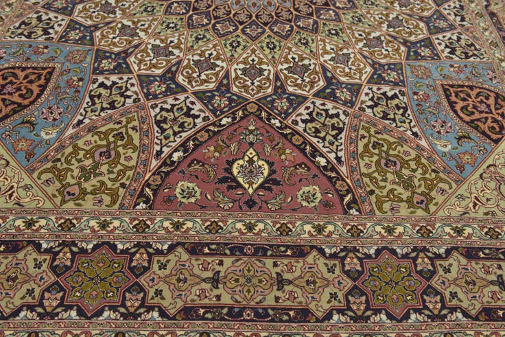 Detail image of 6' 8 x 8' 3 Hand Knotted Tabriz Persian Square Rug