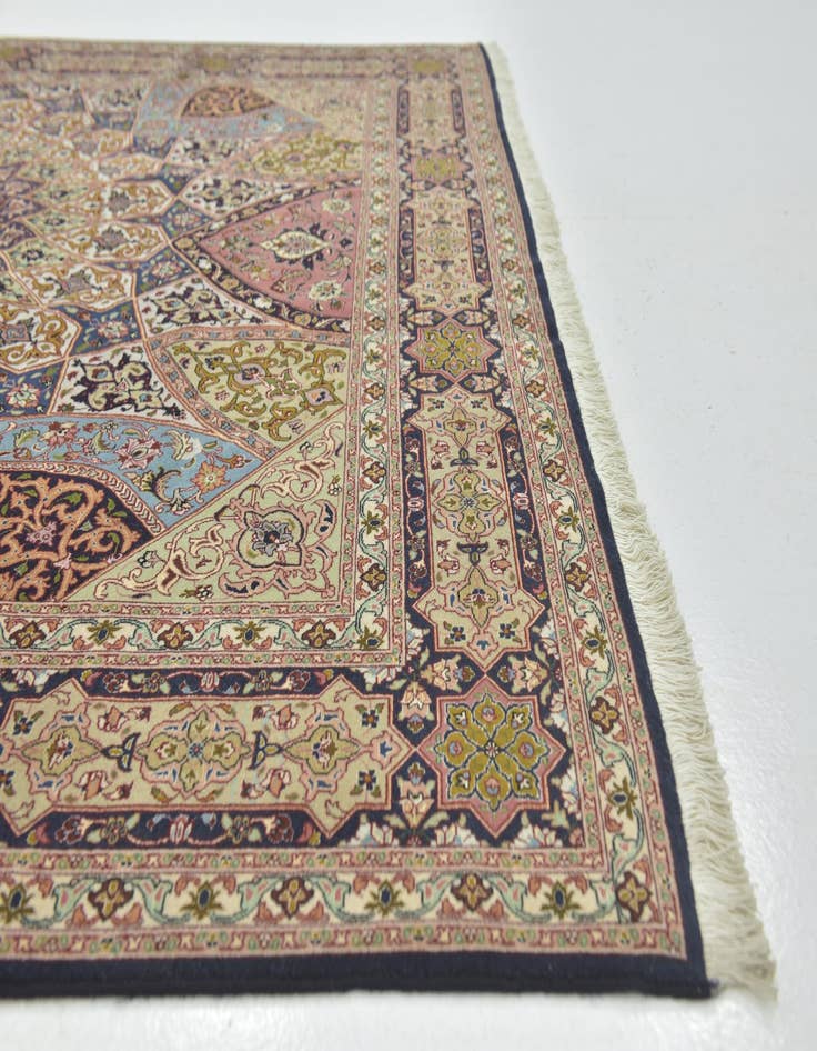 Detail image of 6' 8 x 8' 3 Hand Knotted Tabriz Persian Square Rug