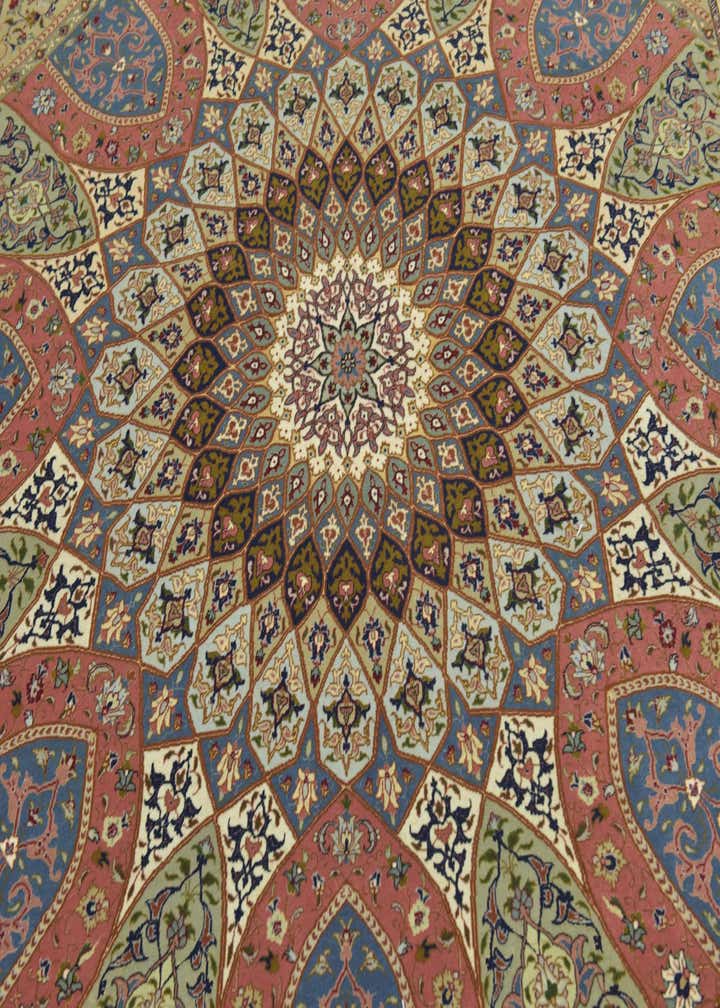 8' 3 x 8' 5 Hand Knotted Tabriz Persian Square Rug