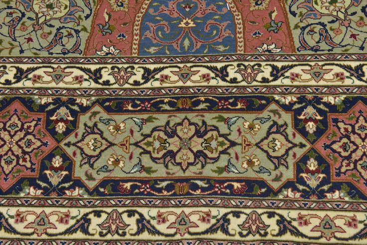 Detail image of 8' 3 x 8' 5 Hand Knotted Tabriz Persian Square Rug