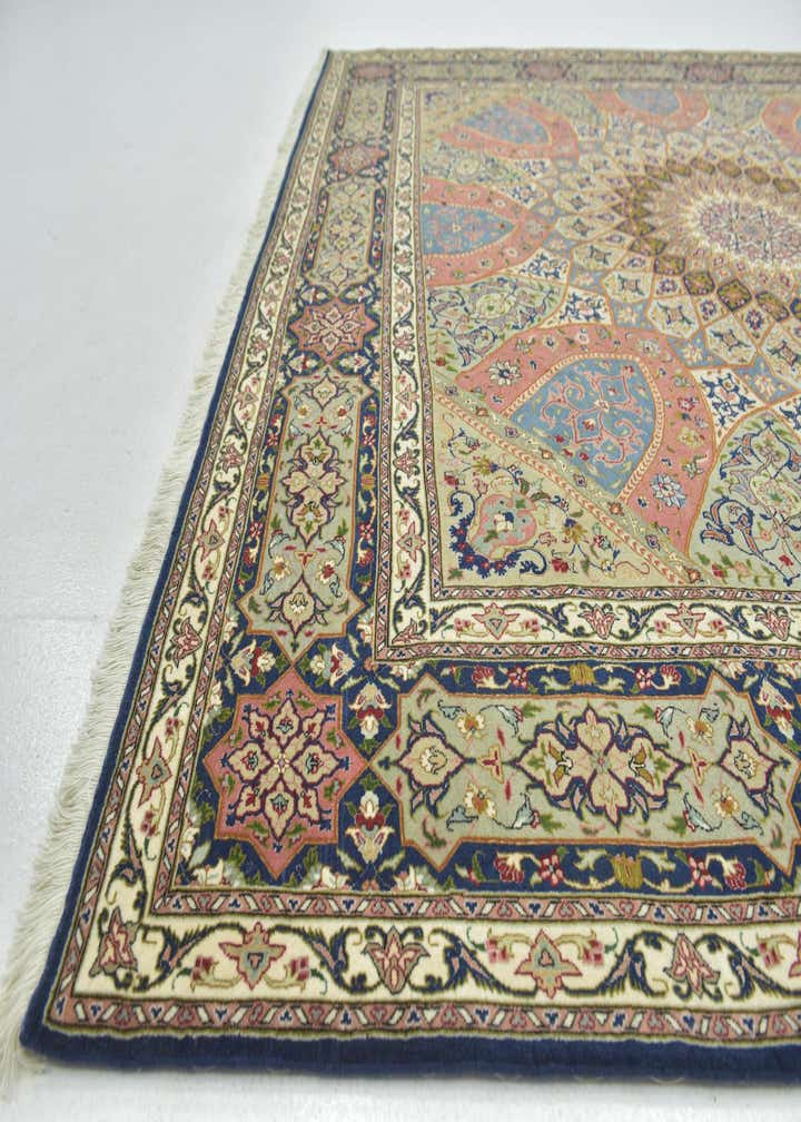 8' 3 x 8' 5 Hand Knotted Tabriz Persian Square Rug