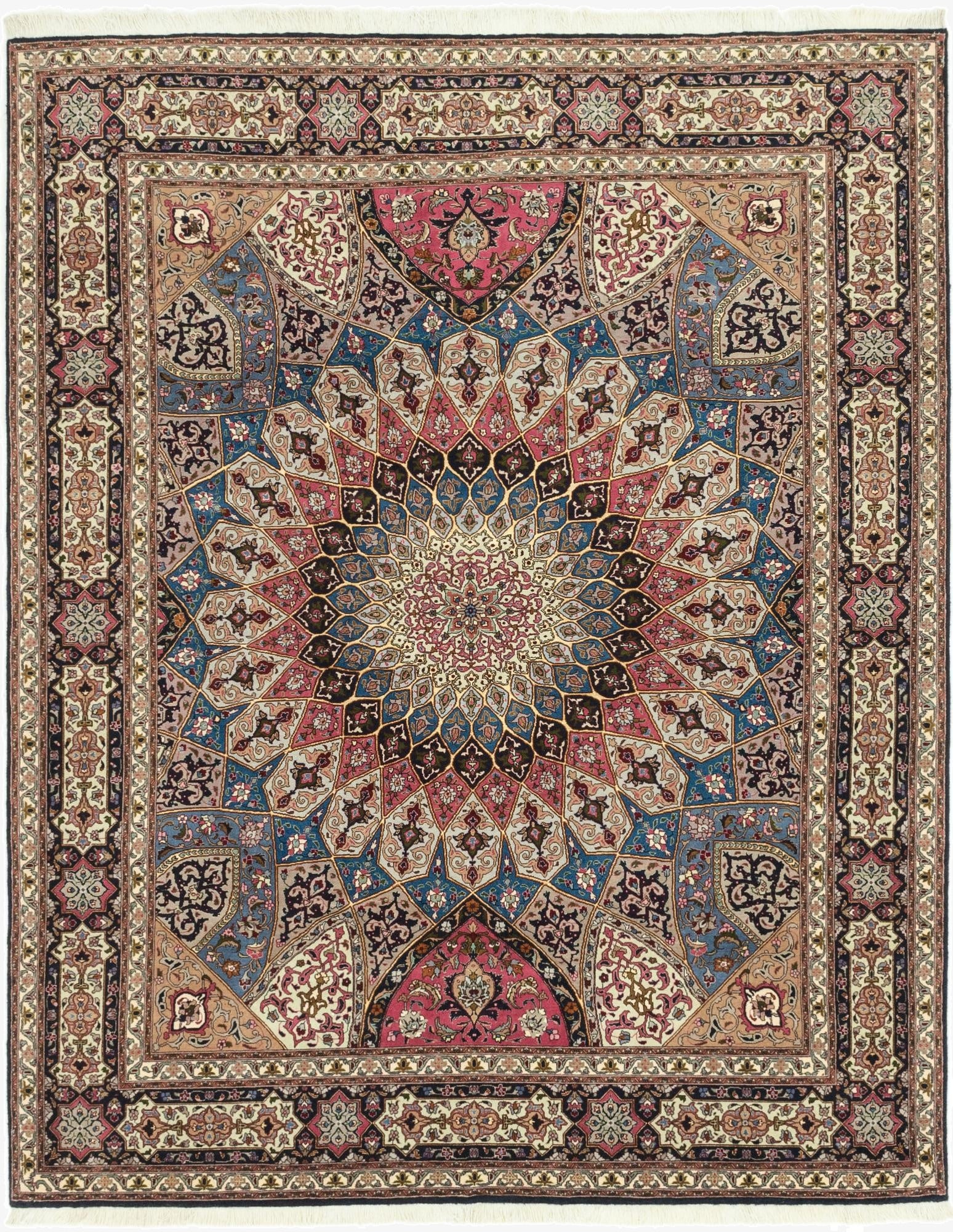 203cm x 250cm  Hand Knotted Tabriz Persian Square Rug