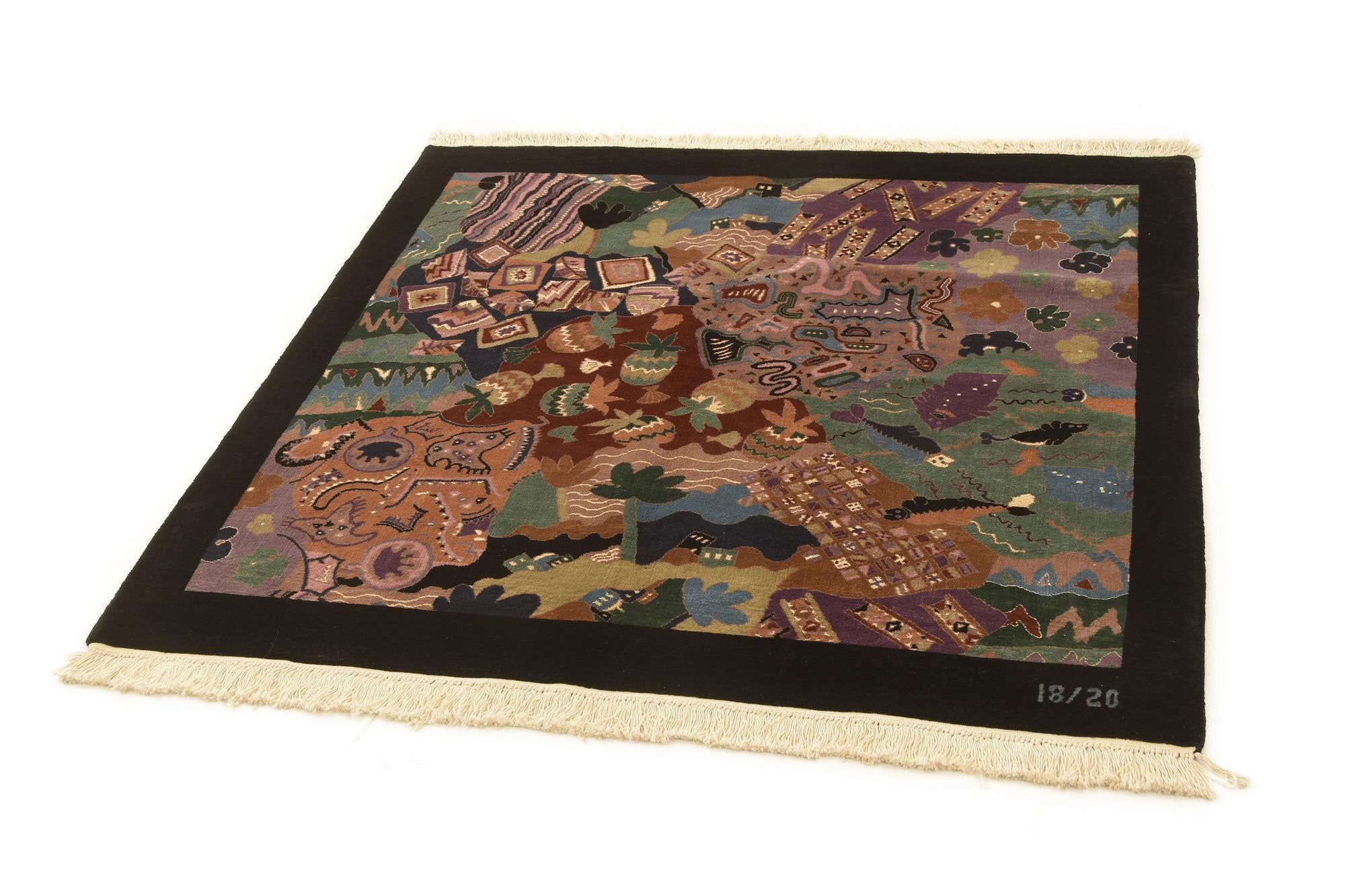 4' 5 x 4' 6 Hand Knotted Terra Nova Square Rug