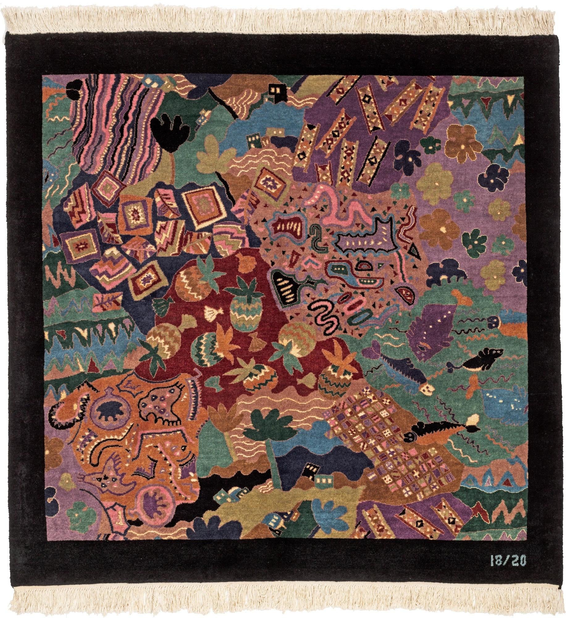 4' 5 x 4' 6 Hand Knotted Terra Nova Square Rug