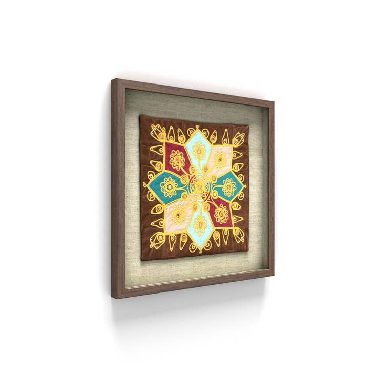 Detail image of 1' 5 x 1' 5 Textile Wall Art Square Rug