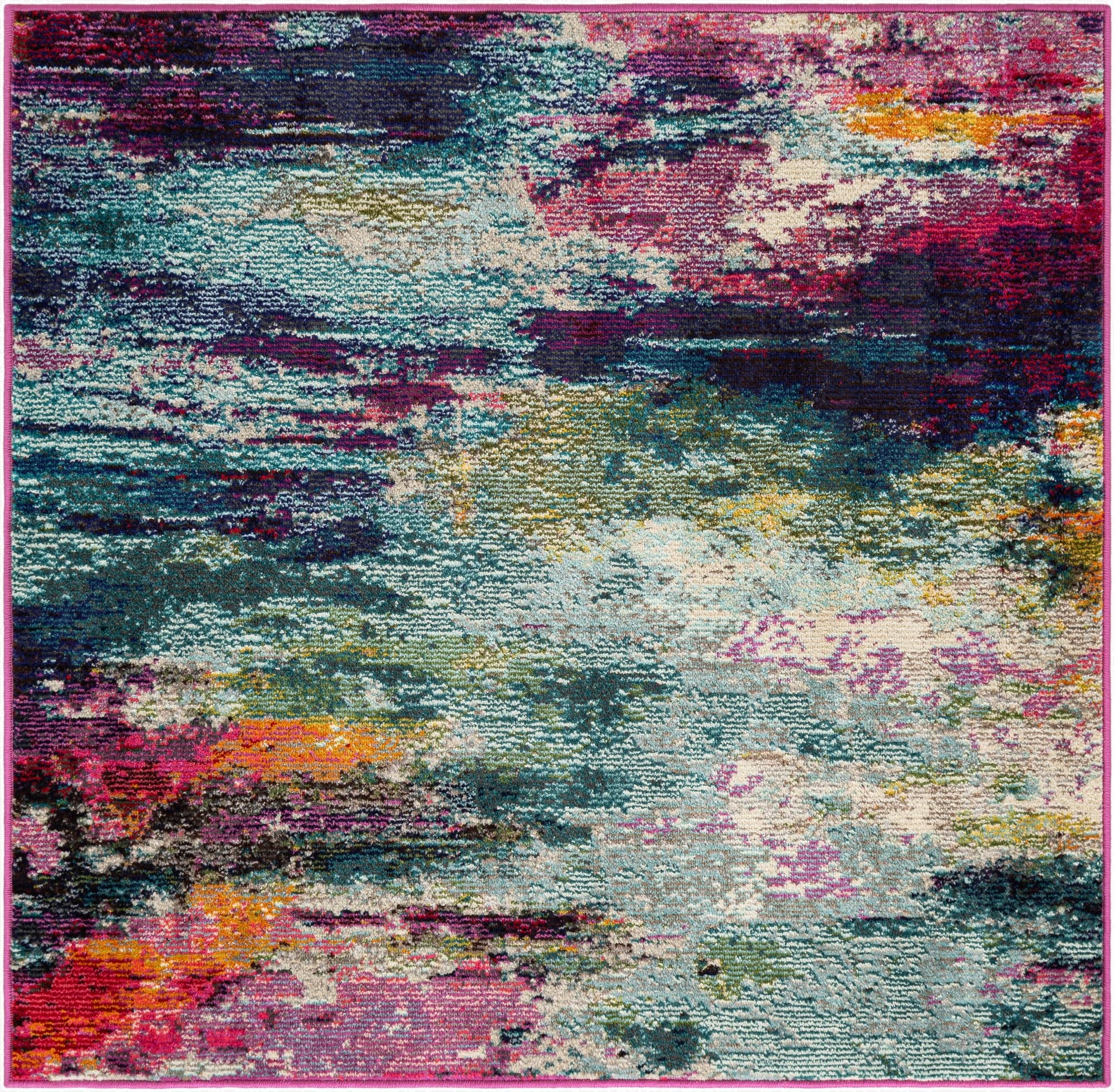 4' 1 x 4' 1 Washable Theia Square Rug