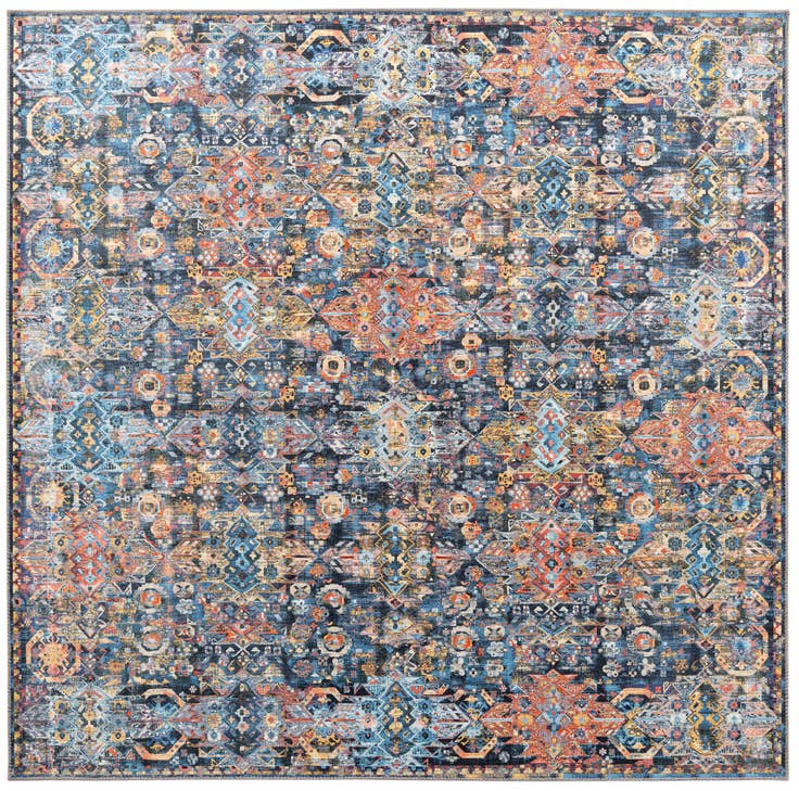 Detail image of 7' 7 x 7' 7 Washable Timeless Square Rug