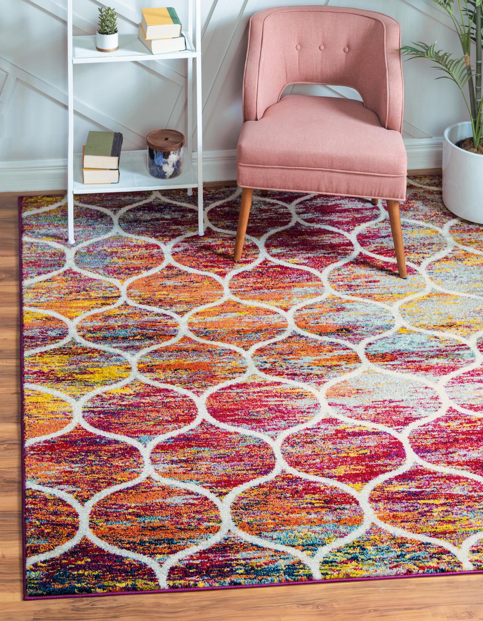 7' x 7' Trellis Frieze Square Rug