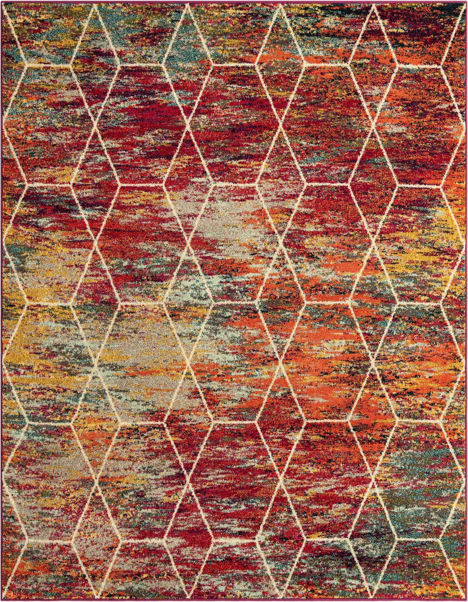 7' 10 x 7' 10 Trellis Frieze Square Rug