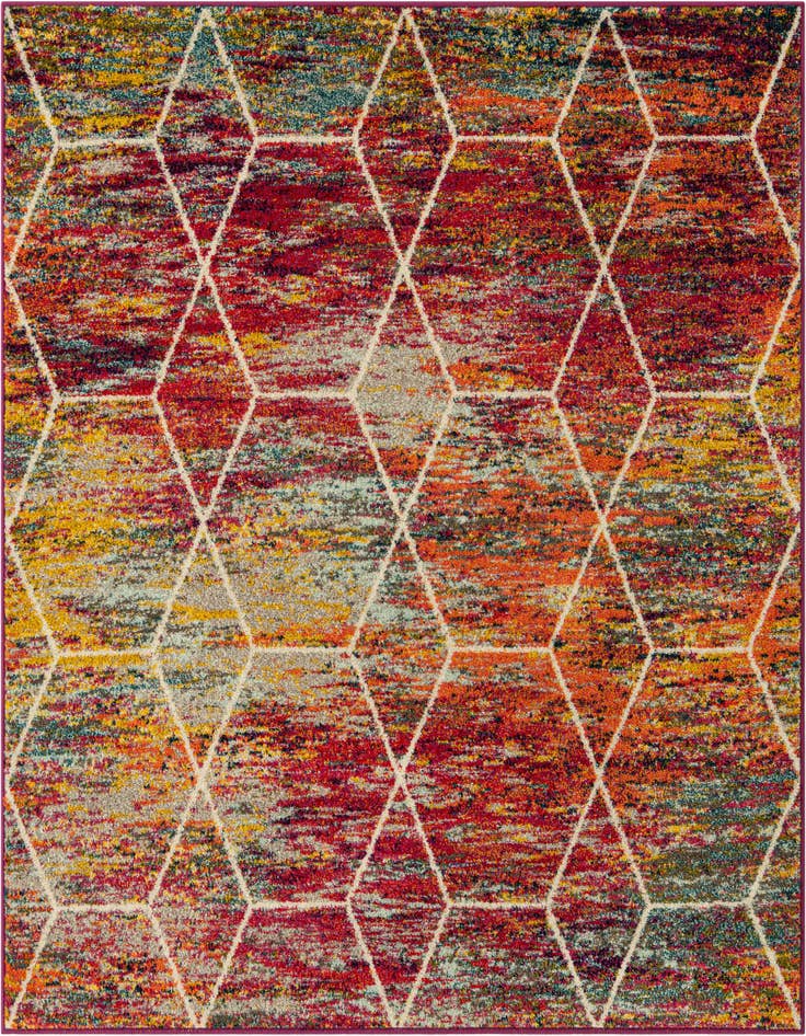 Detail image of 6' x 6' Trellis Frieze Square Rug