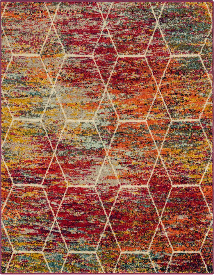 Detail image of 5' 3 x 5' 3 Trellis Frieze Square Rug