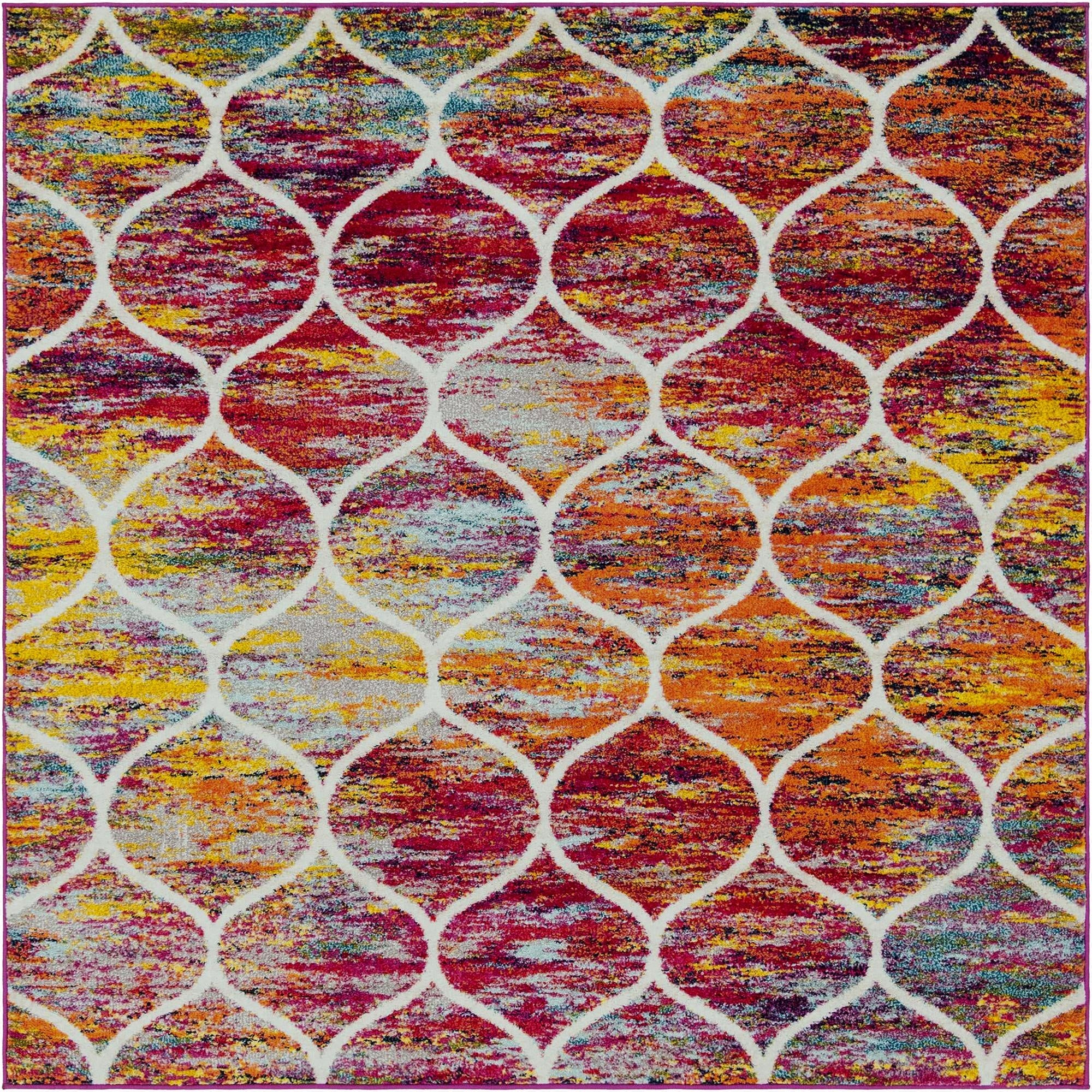 Primary image 7' x 7' Trellis Frieze Square Rug