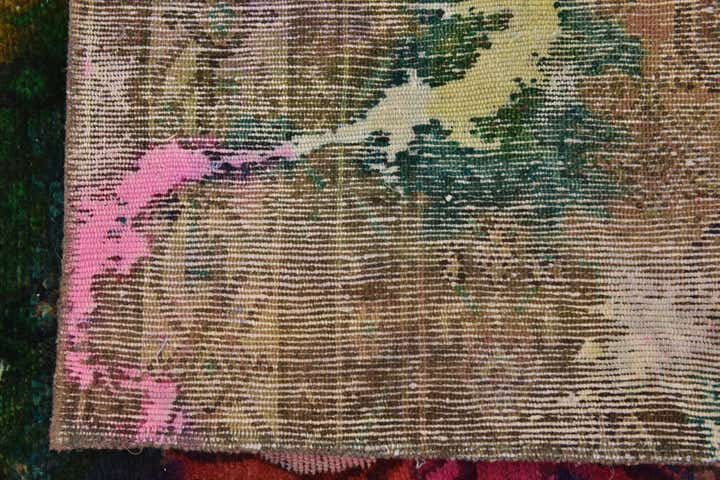 6' 6 x 6' 10 Hand Knotted Ultra Vintage Persian Wool Square Rug