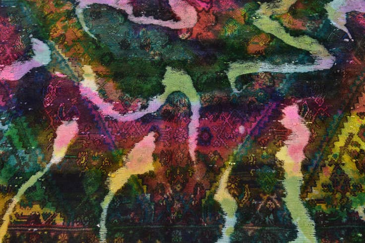 Detail image of 6' 6 x 6' 10 Hand Knotted Ultra Vintage Persian Wool Square Rug