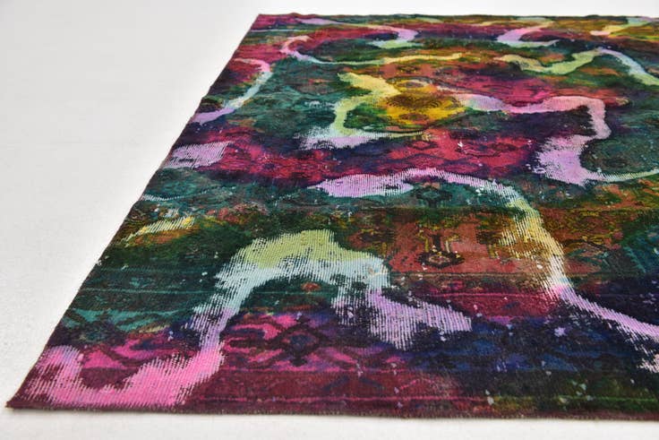 Detail image of 6' 6 x 6' 10 Hand Knotted Ultra Vintage Persian Wool Square Rug