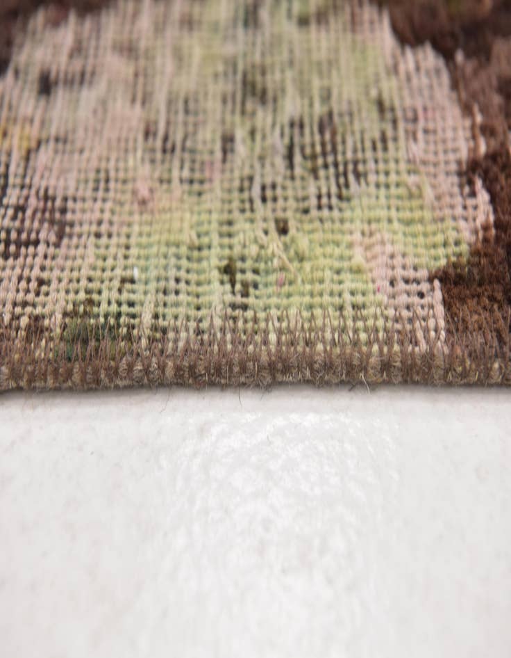 Detail image of 3' x 3' 7 Hand Knotted Ultra Vintage Persian Wool Square Rug