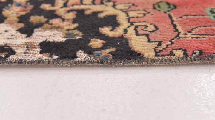 4' 4 x 4' 7 Hand Knotted Ultra Vintage Persian Wool Square Rug