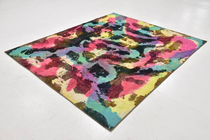 Detail image of 6' x 7' 2 Hand Knotted Ultra Vintage Persian Wool Square Rug