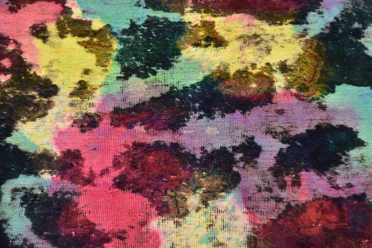 Detail image of 6' x 7' 2 Hand Knotted Ultra Vintage Persian Wool Square Rug