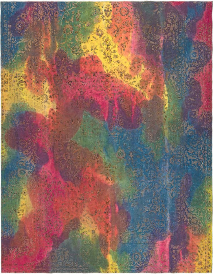 Detail image of 9' 10 x 11' 5 Vintage Royal Wool Square Rug