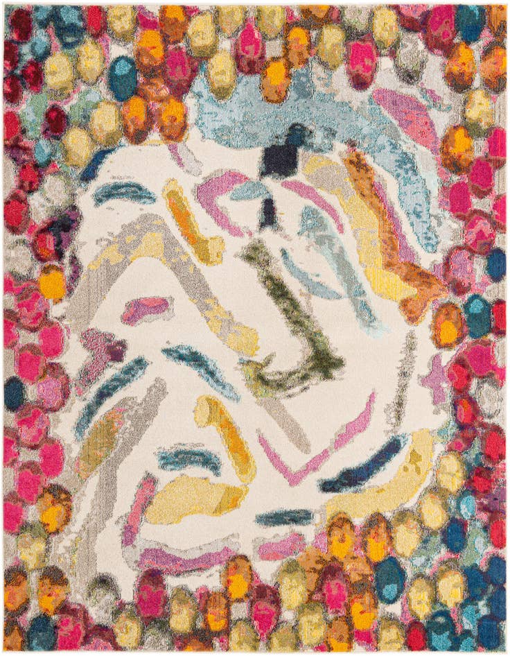 Detail image of 7' 10 x 7' 10 Washable Vivid Square Rug