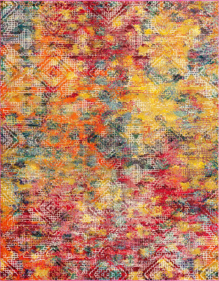 Detail image of 9' 10 x 9' 10 Washable Vivid Square Rug