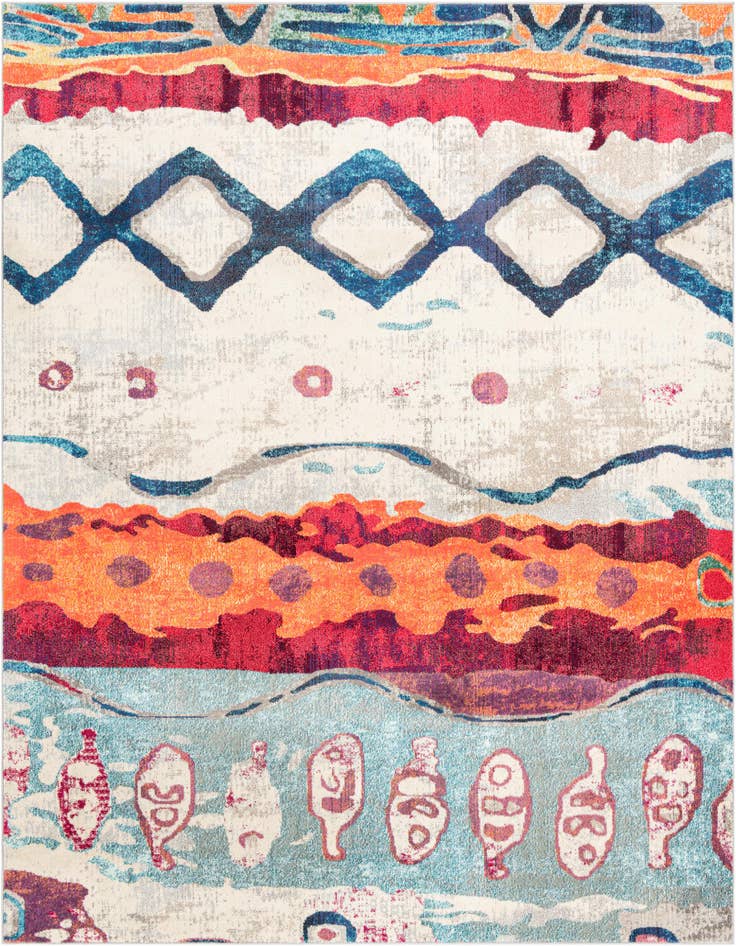 Detail image of 9' 10 x 9' 10 Washable Vivid Square Rug