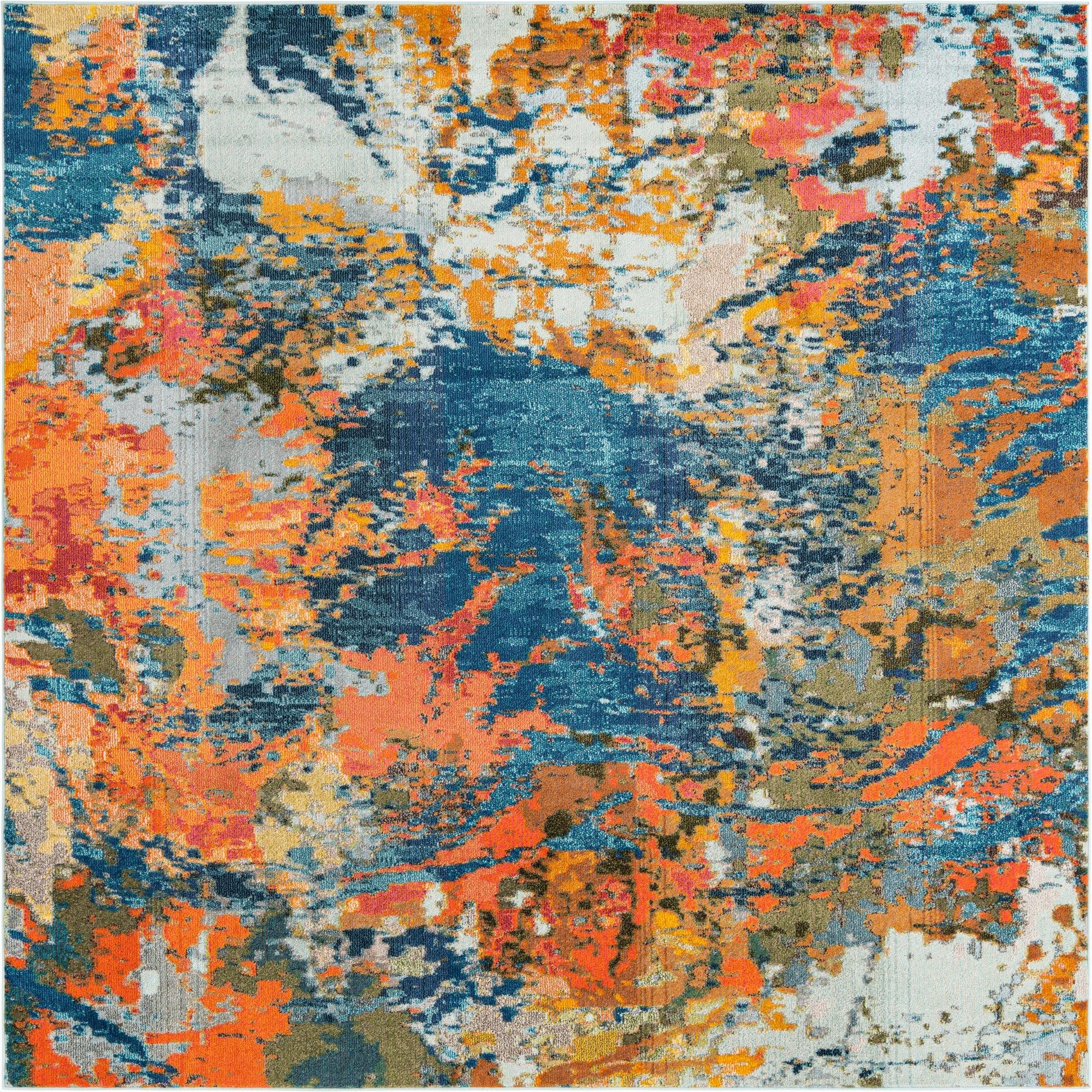 Primary image 9' 10 x 9' 10  Washable Vivid Square Rug