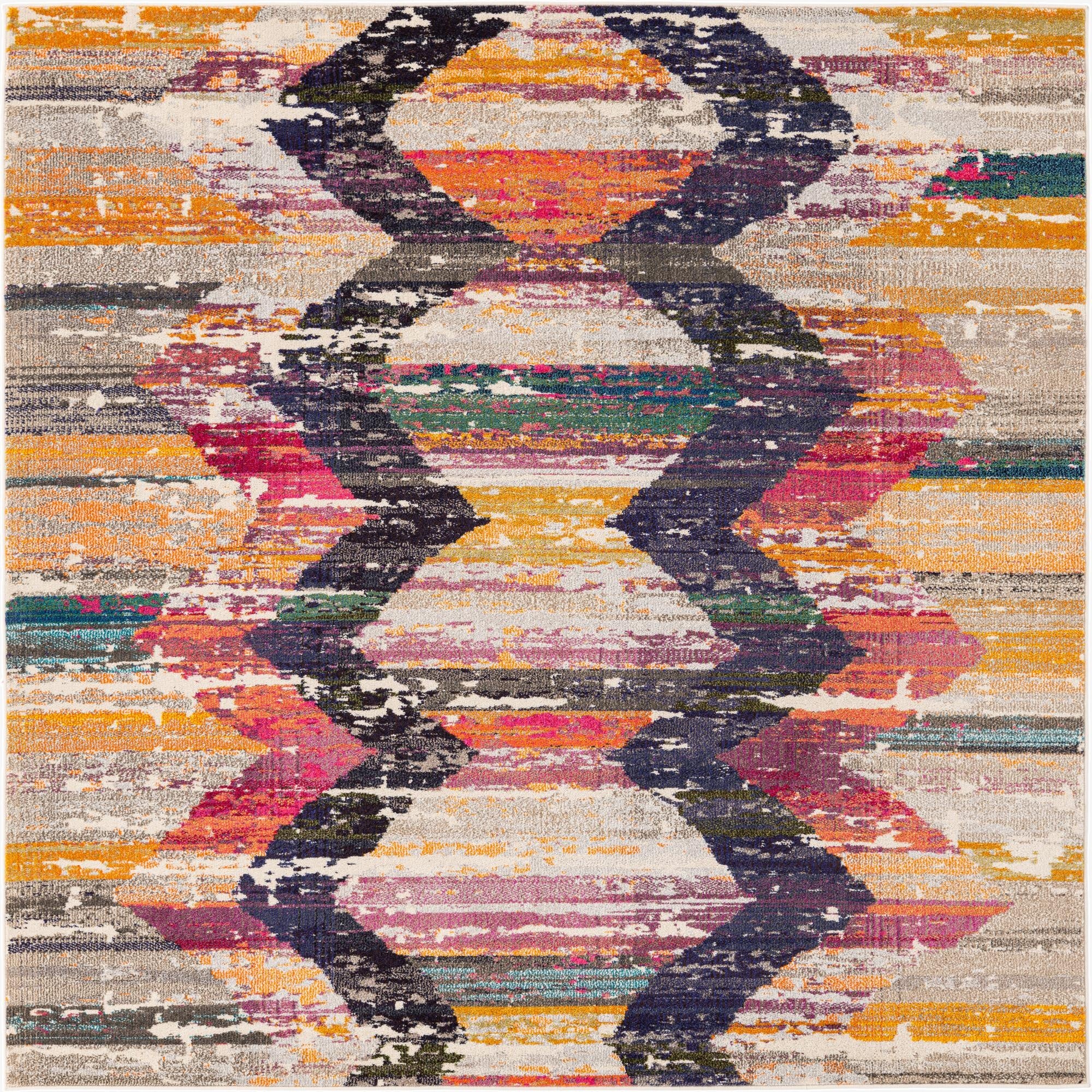 7' 10 x 7' 10  Washable Vivid Square Rug