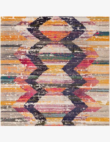 7' 10 x 7' 10 Washable Vivid Square Rug