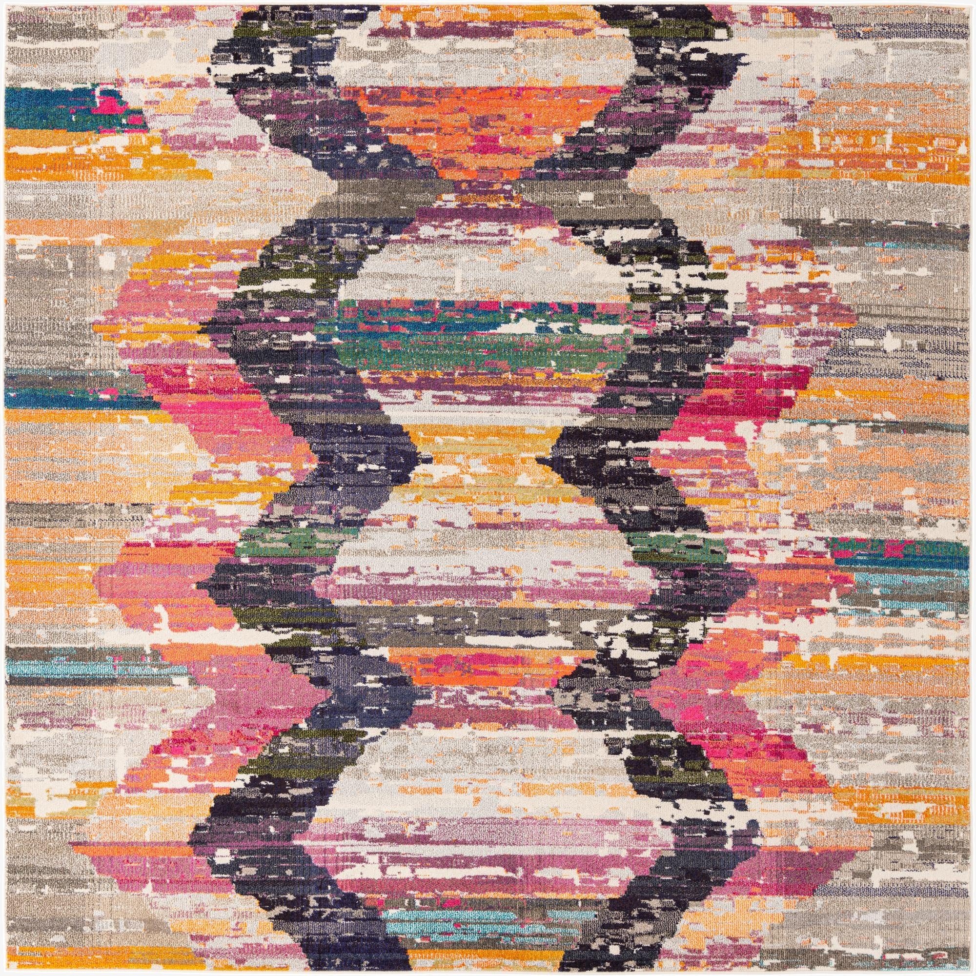 9' 10 x 9' 10  Washable Vivid Square Rug