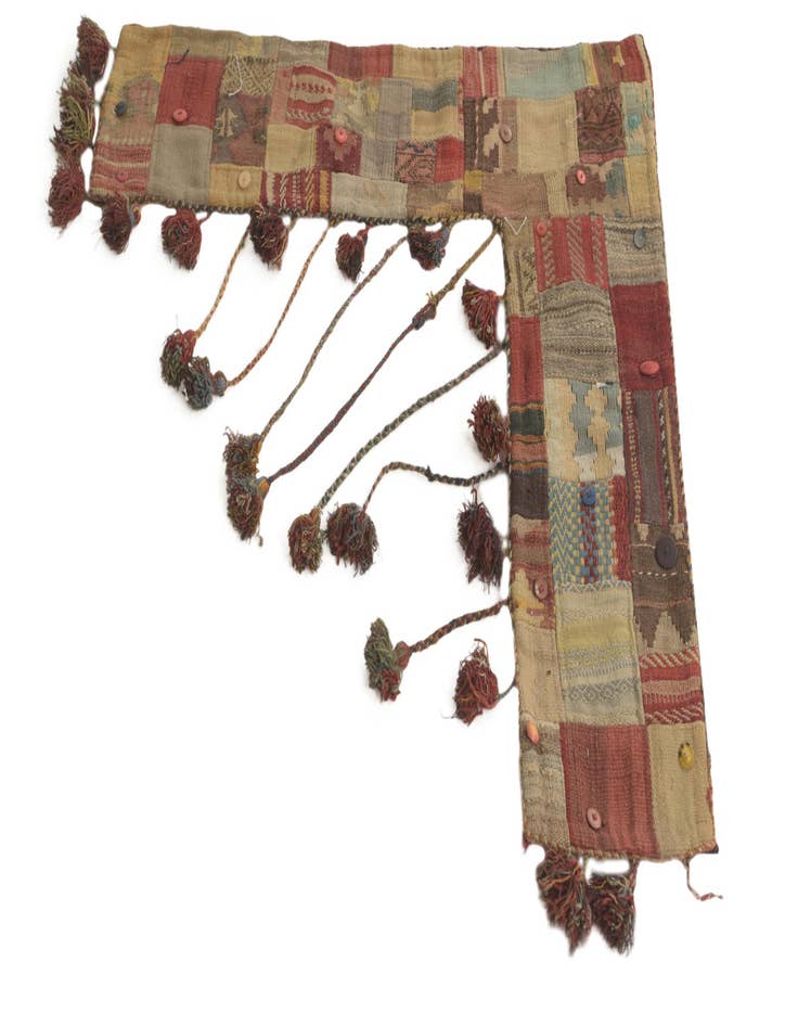 Detail image of 3' x 3' Hand Woven Wall Art Wool Square Rug