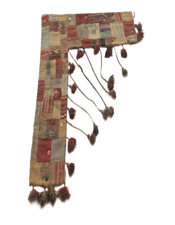 Detail image of 3' x 3' Hand Woven Wall Art Wool Square Rug
