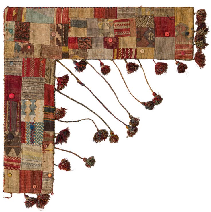 Detail image of 3' x 3' Hand Woven Wall Art Wool Square Rug