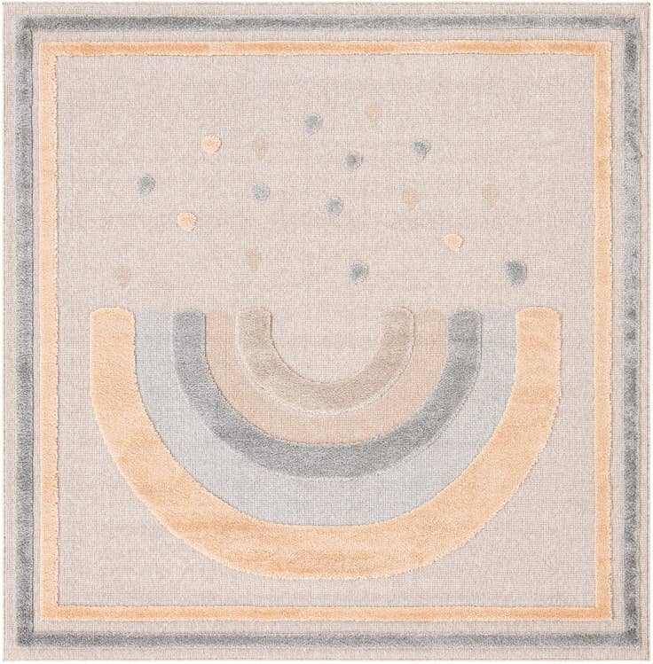 Detail image of 7' 10 x 7' 10 Whimsy Kids Square Rug