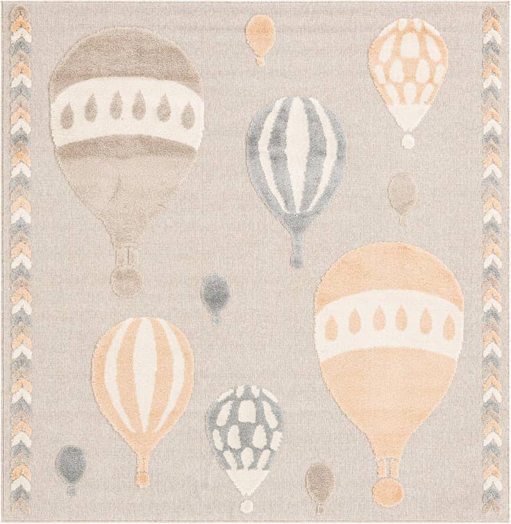 Detail image of 7' 10 x 7' 10 Whimsy Kids Square Rug