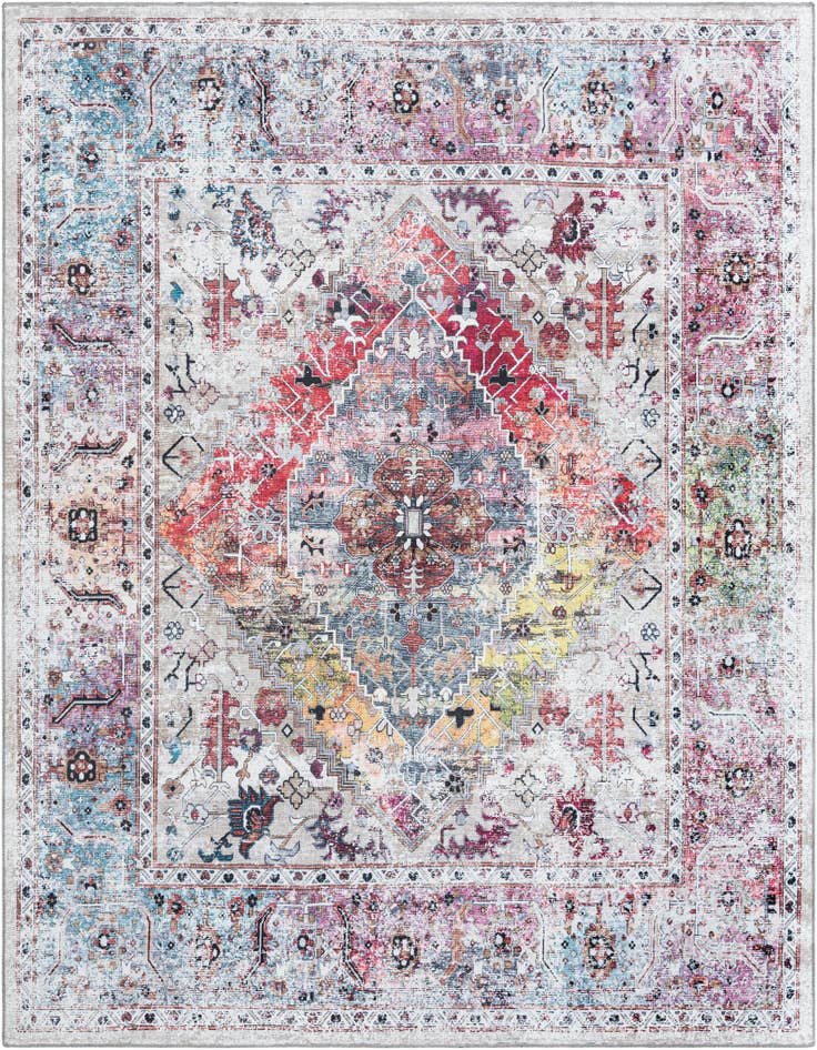 Detail image of 7' 10 x 7' 10 Washable Yara Square Rug