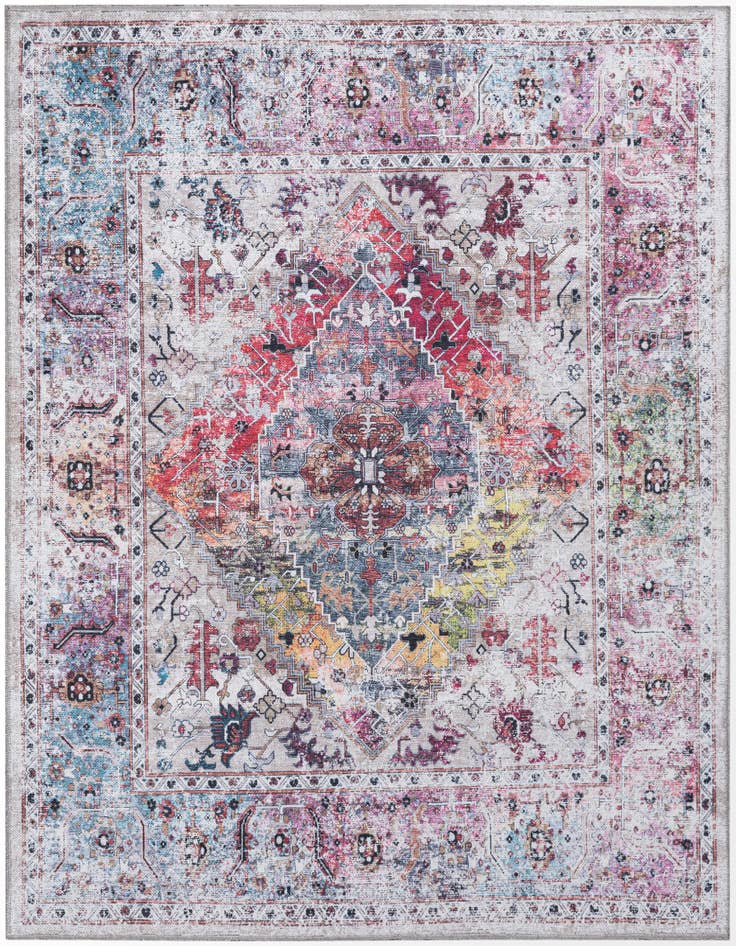 Detail image of 5' x 5' Washable Yara Square Rug