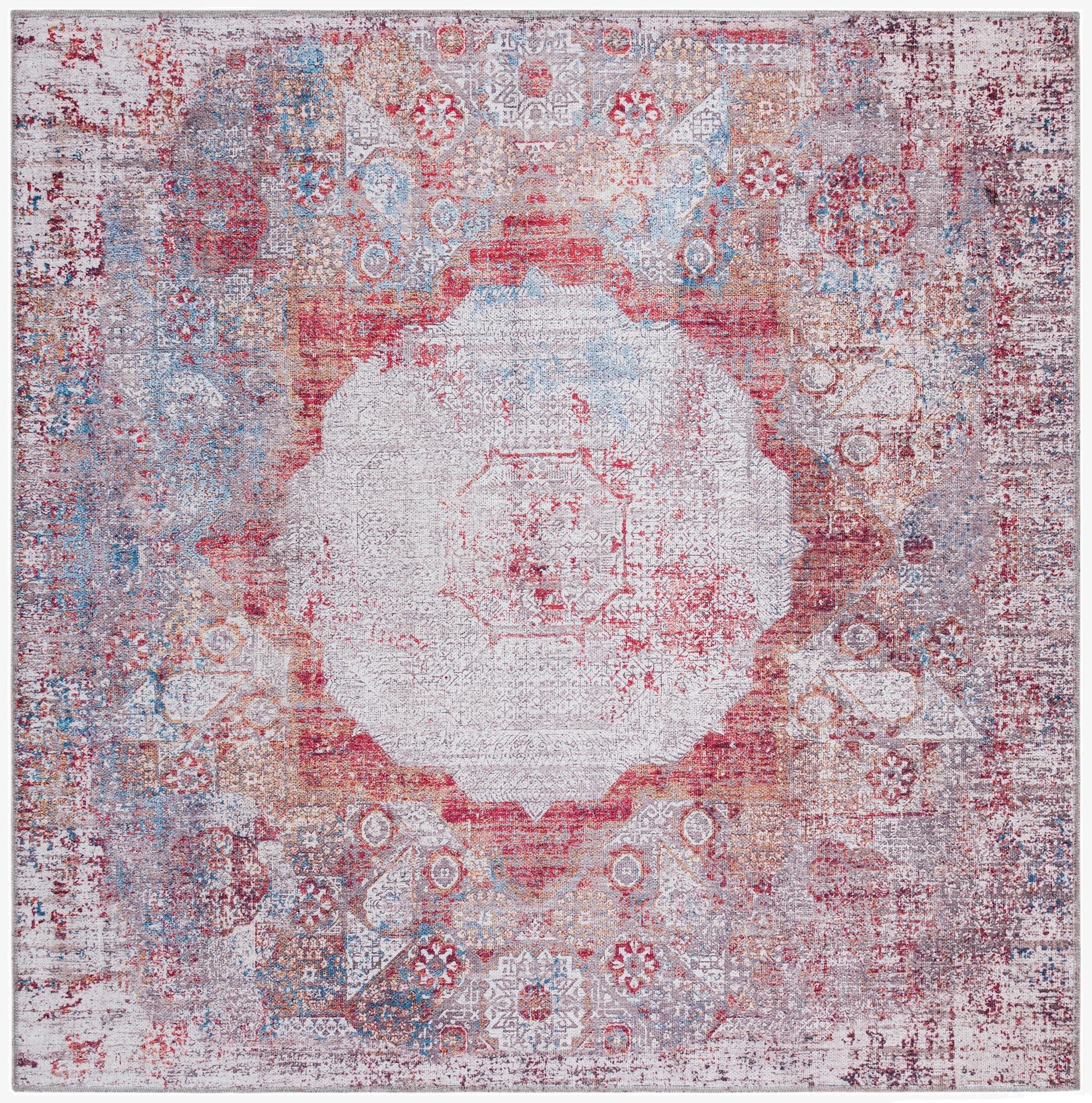 Primary image 5' x 5'  Washable Yara Square Rug