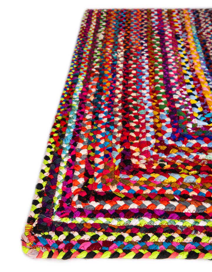 1' 2 x 8' Handmade Braided Chindi Table Runner Rug