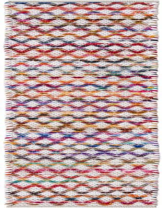 Detail image of 1' 2 x 8'  Hand Woven Braided Chindi Table Runner Rug