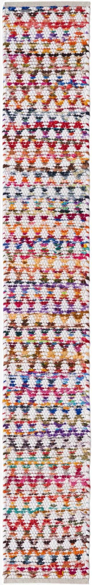 1' 2 x 8'  Hand Woven Braided Chindi Table Runner Rug
