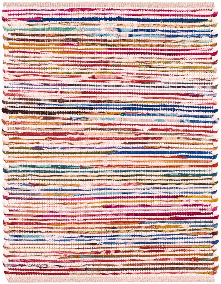 Detail image of 2' x 3' 1 Hand Woven Chindi Cotton Rug