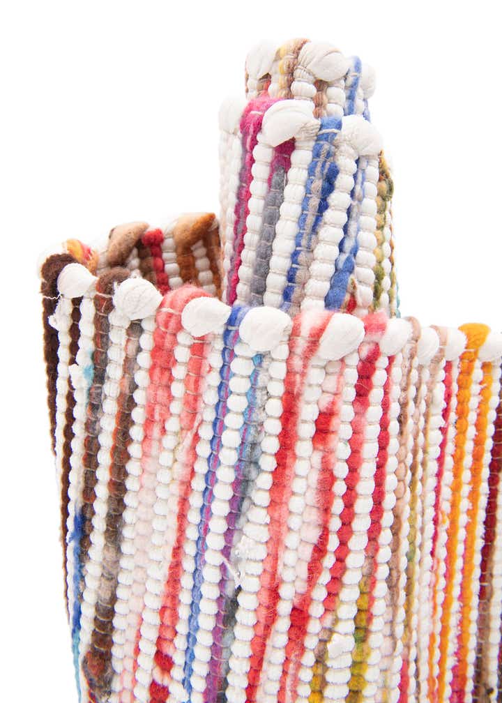 2' x 3' 1 Hand Woven Chindi Cotton Rug