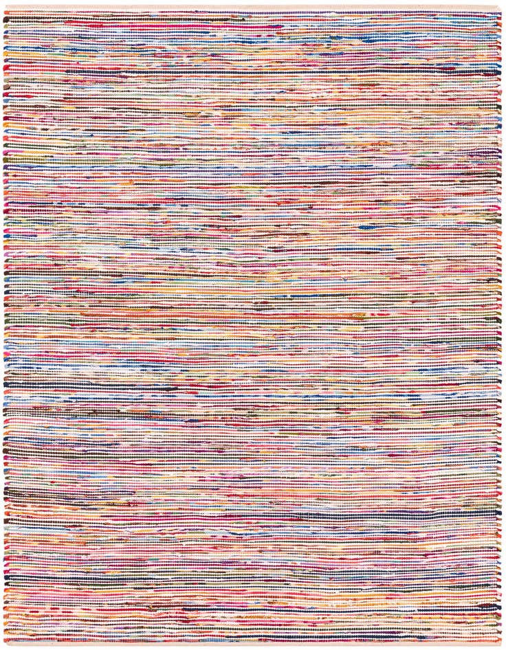 Detail image of 5' 1 x 8' Hand Woven Chindi Cotton Rug
