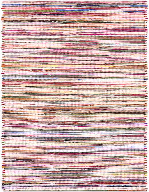 2' 7 x 10' Hand Woven Chindi Cotton Runner Rug