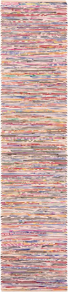 2' 7 x 12' Hand Woven Chindi Cotton Runner Rug
