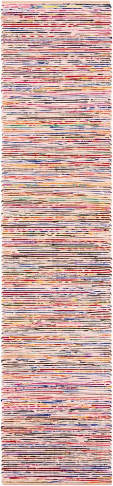Detail image of 2' 7 x 12' Hand Woven Chindi Cotton Runner Rug