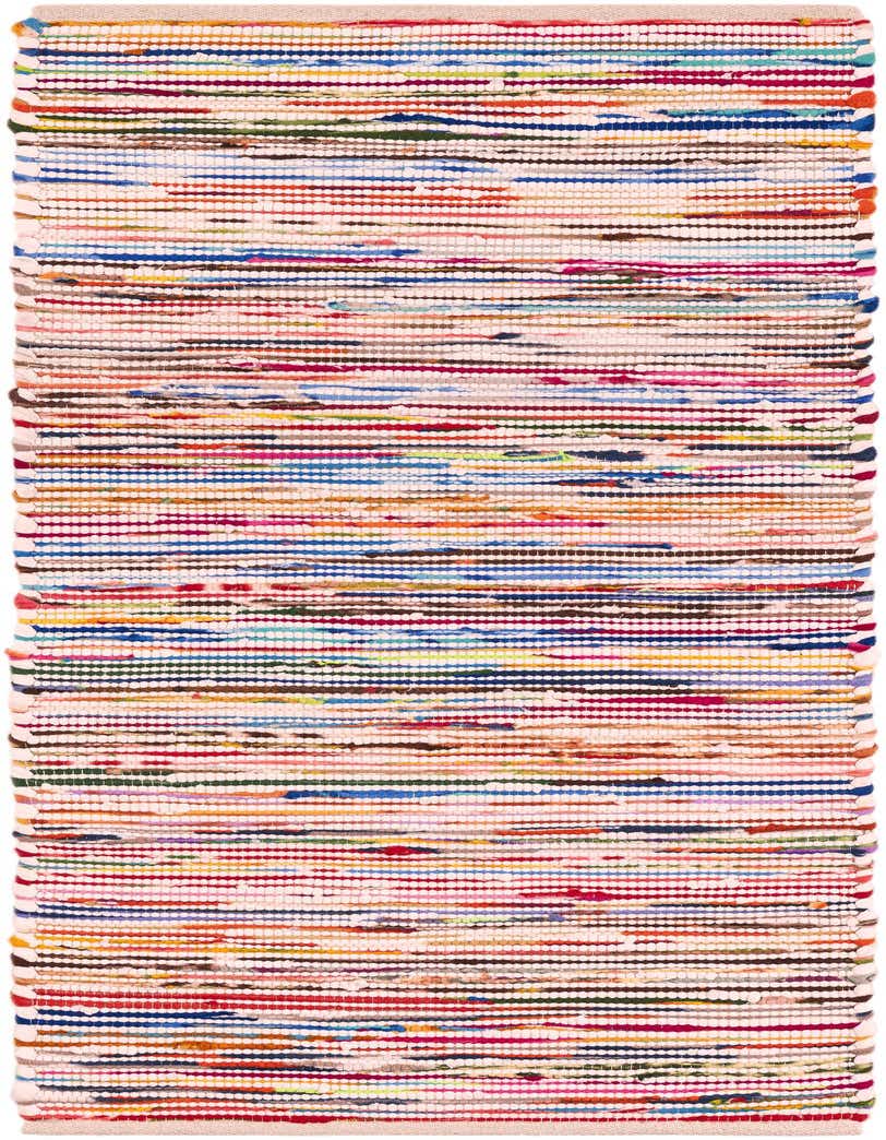 2' x 5' 1 Hand Woven Chindi Cotton Runner Rug